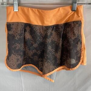 The North Face Orange and Grey Running Shorts Size XS